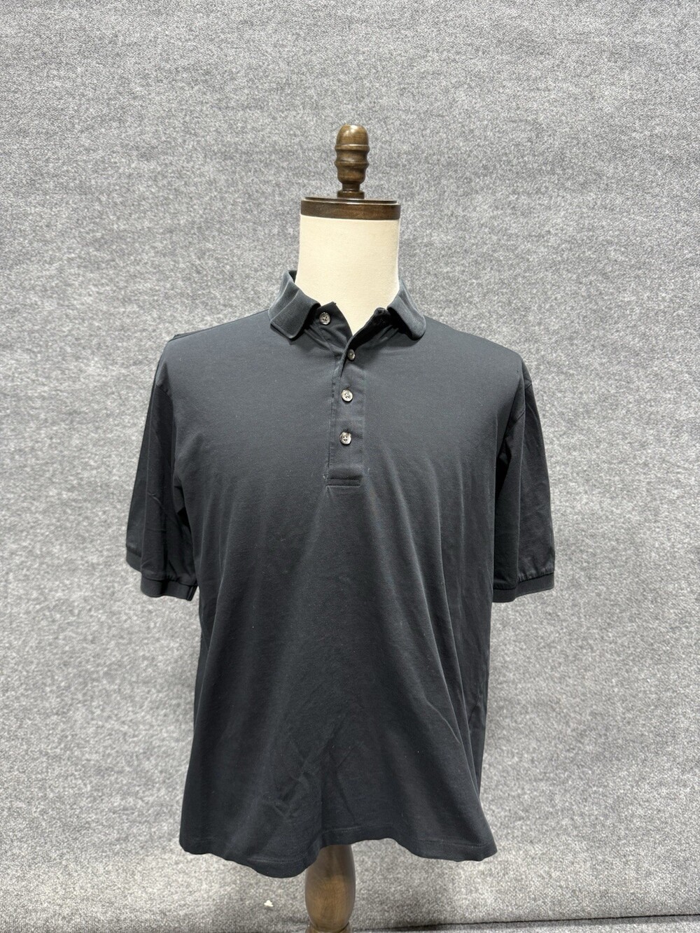 Descente Menâs L Black Short Sleeve Polo Shirt Japan Vintage Golf Casual